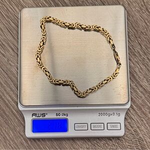 10 K Solid Gold Box Bracelet Unisex NWT